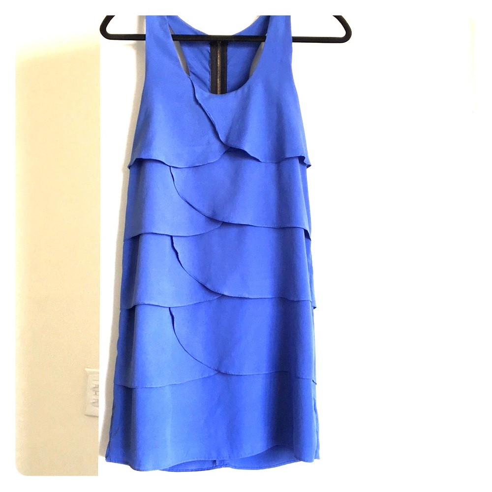 💕Lush Blue Ruffle Dress